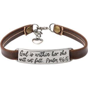 Leather Bracelet for Women Teens Christian Engraved Ornament Jewelry